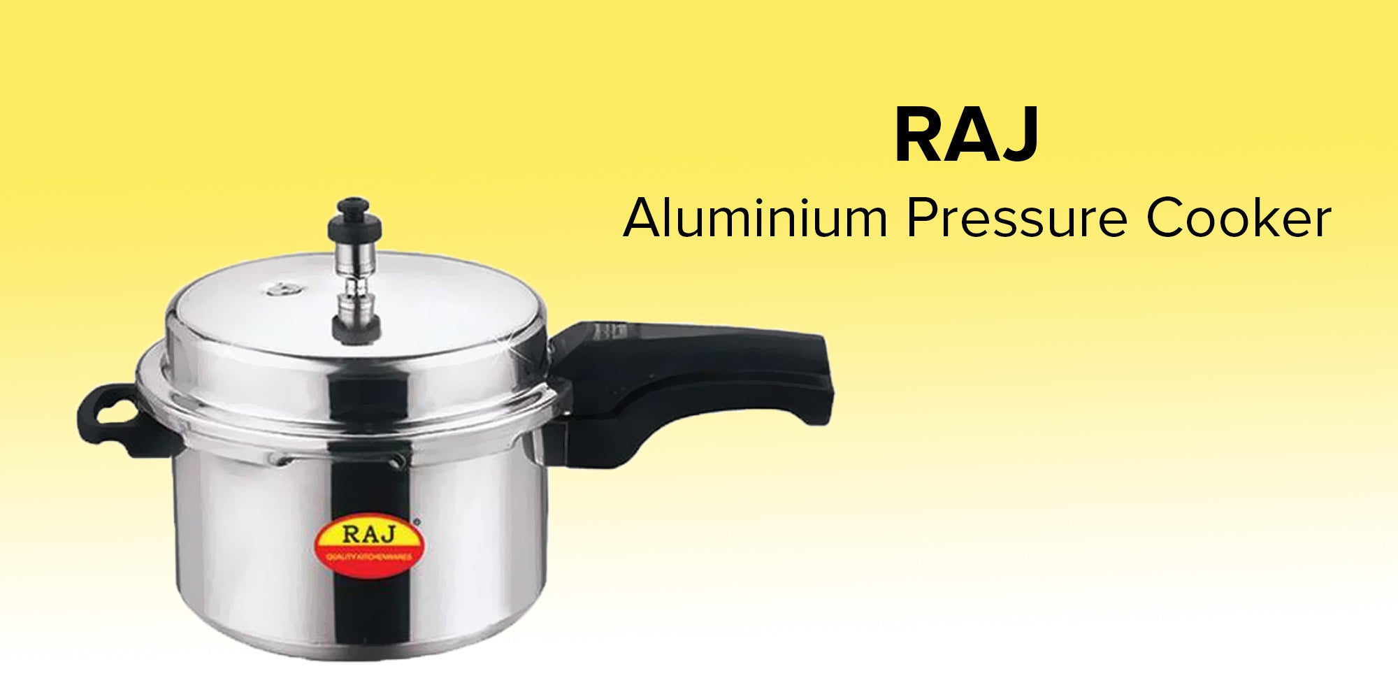 Aluminium Pressure Cooker Silver/Black