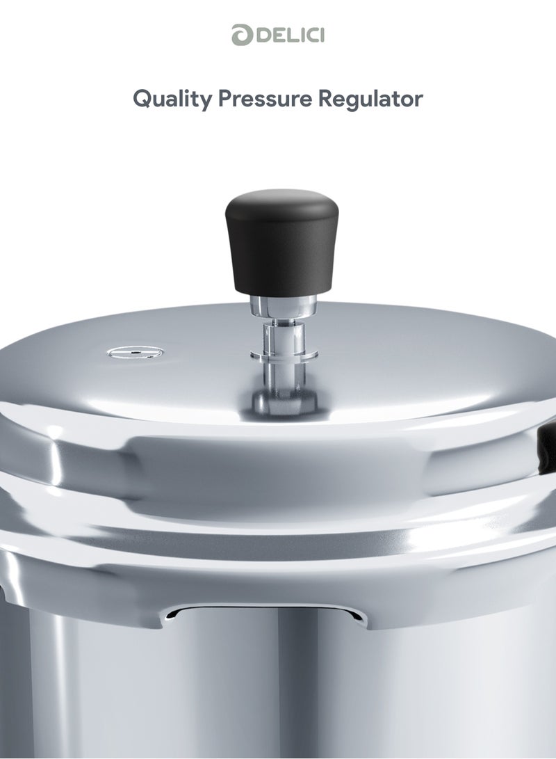 Stainless Steel Pressure Cooker 3L (SPC3E)  Quick Heating Induction Base, Safe Gasket Release, Heavy Base Sandwich Bottom - Ideal for High Thermal Cooking