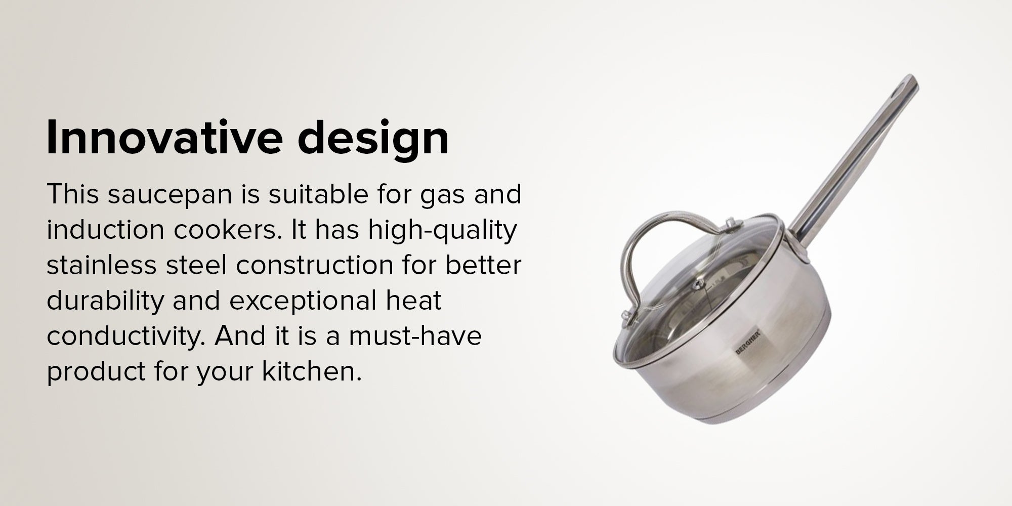 Saucepan With Lid Shiny, Matt 18cm