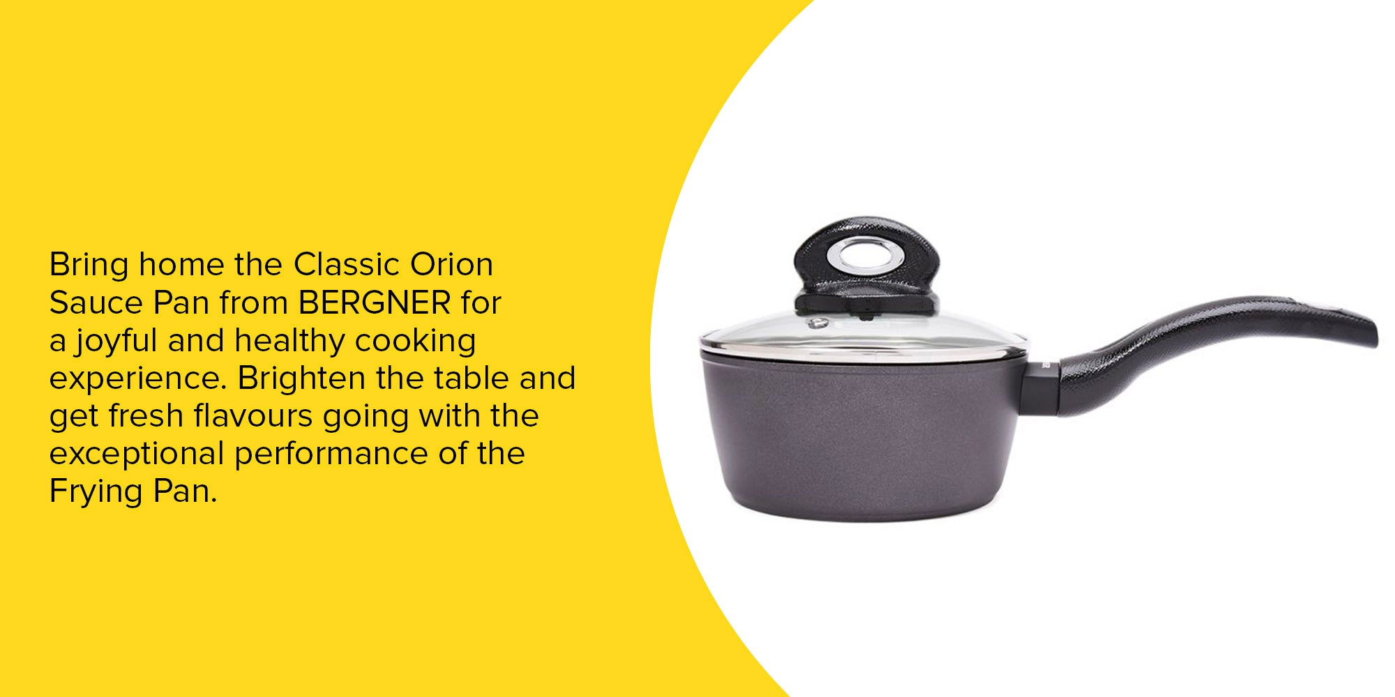 Orion Forged Aluminium Induction Bottom Non-stick Saucepan With Lid Black 16cm