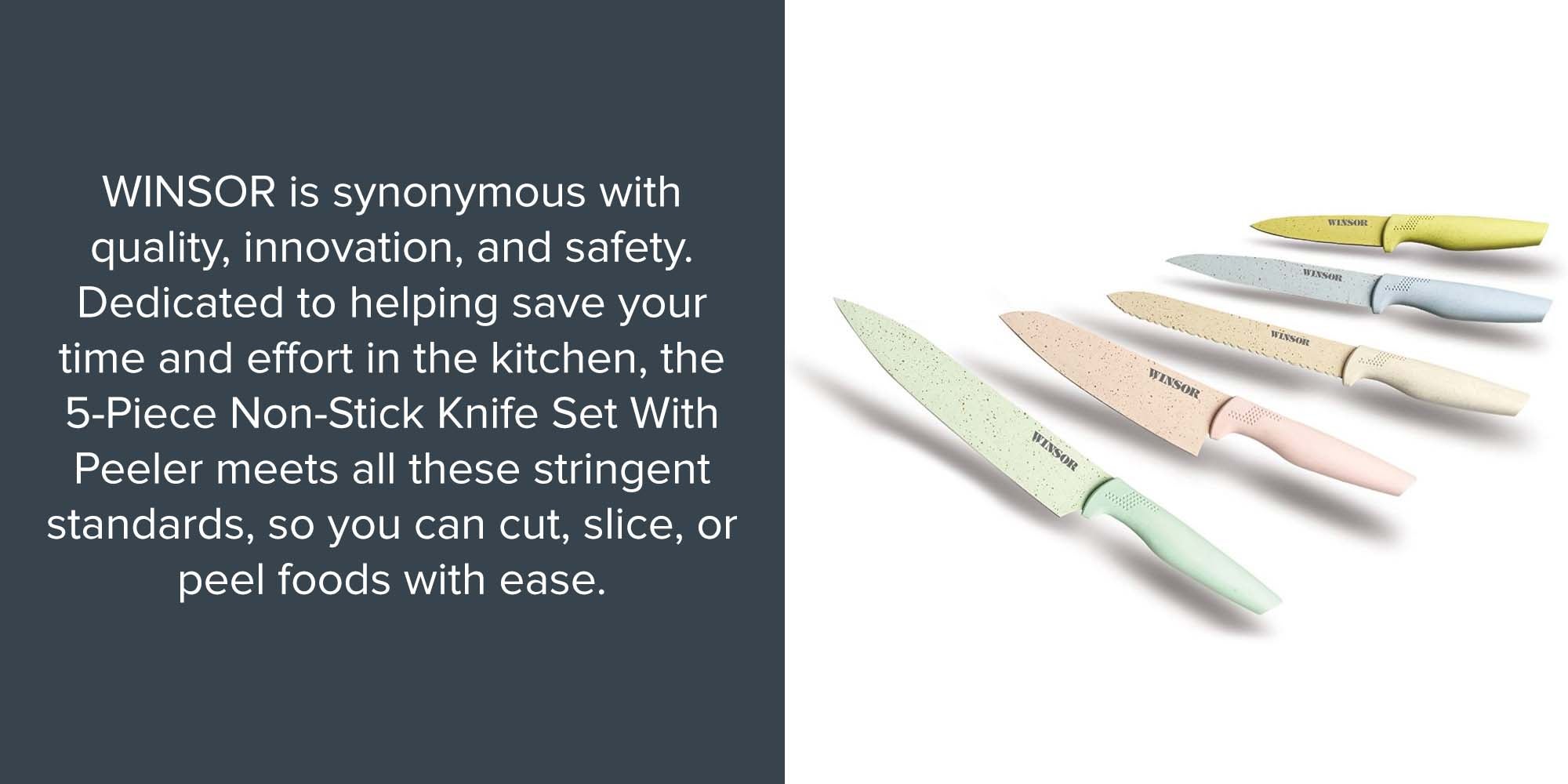 6-Piece Non Stick Knife Set Multicolour