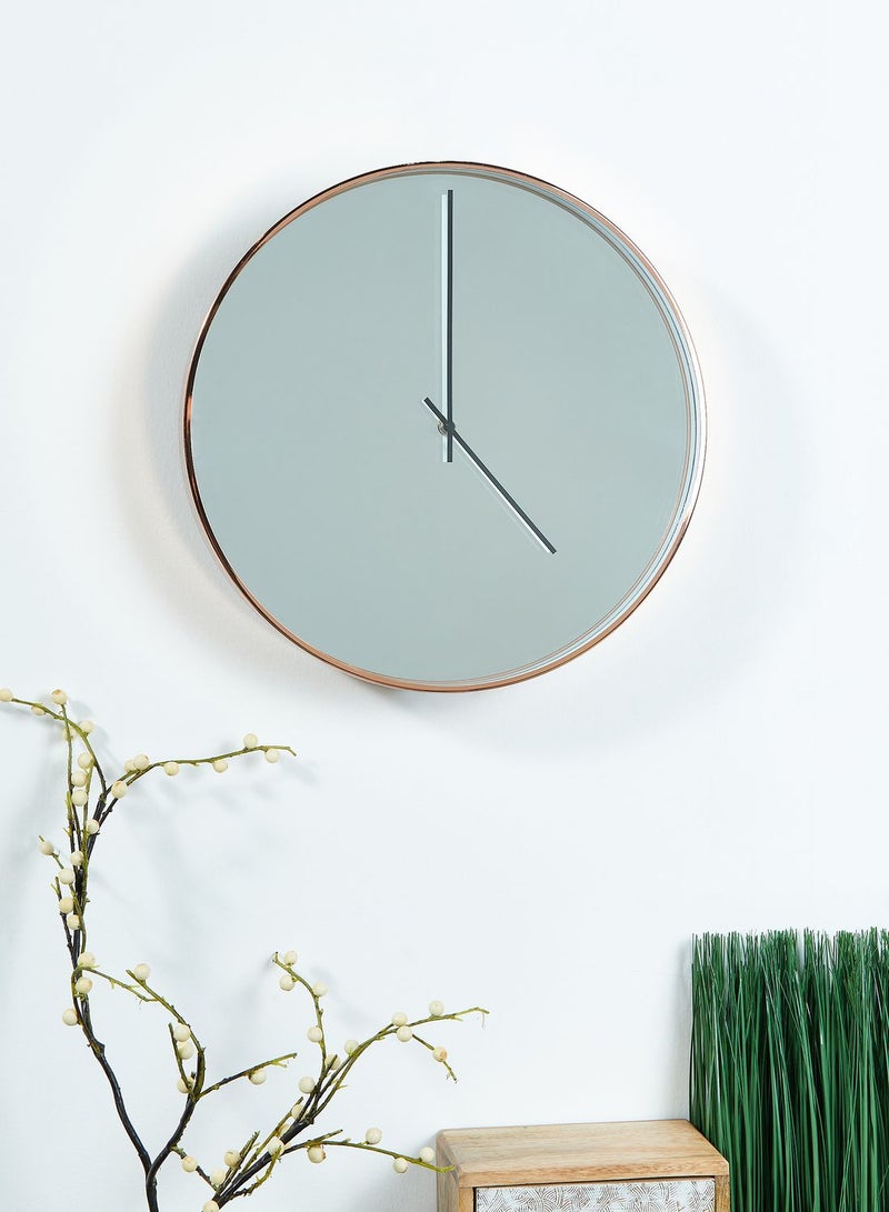 Baillie Rose Gold Mirror Face Wall Clock