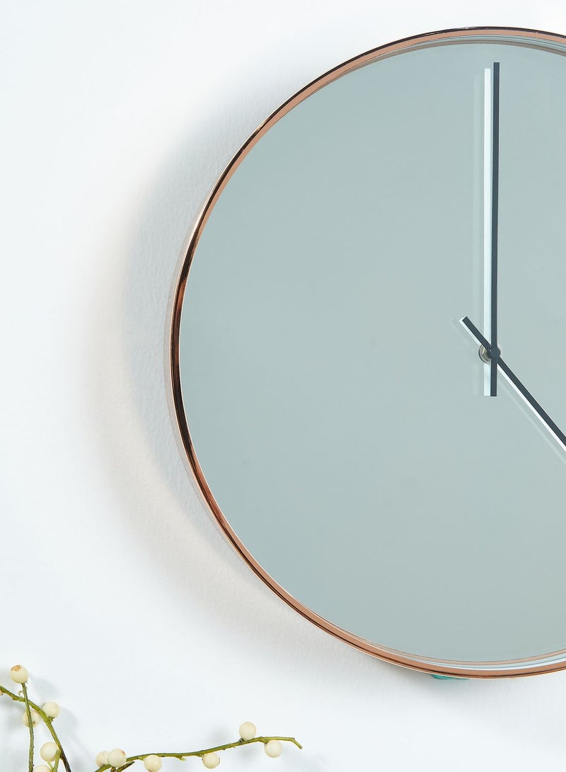 Baillie Rose Gold Mirror Face Wall Clock