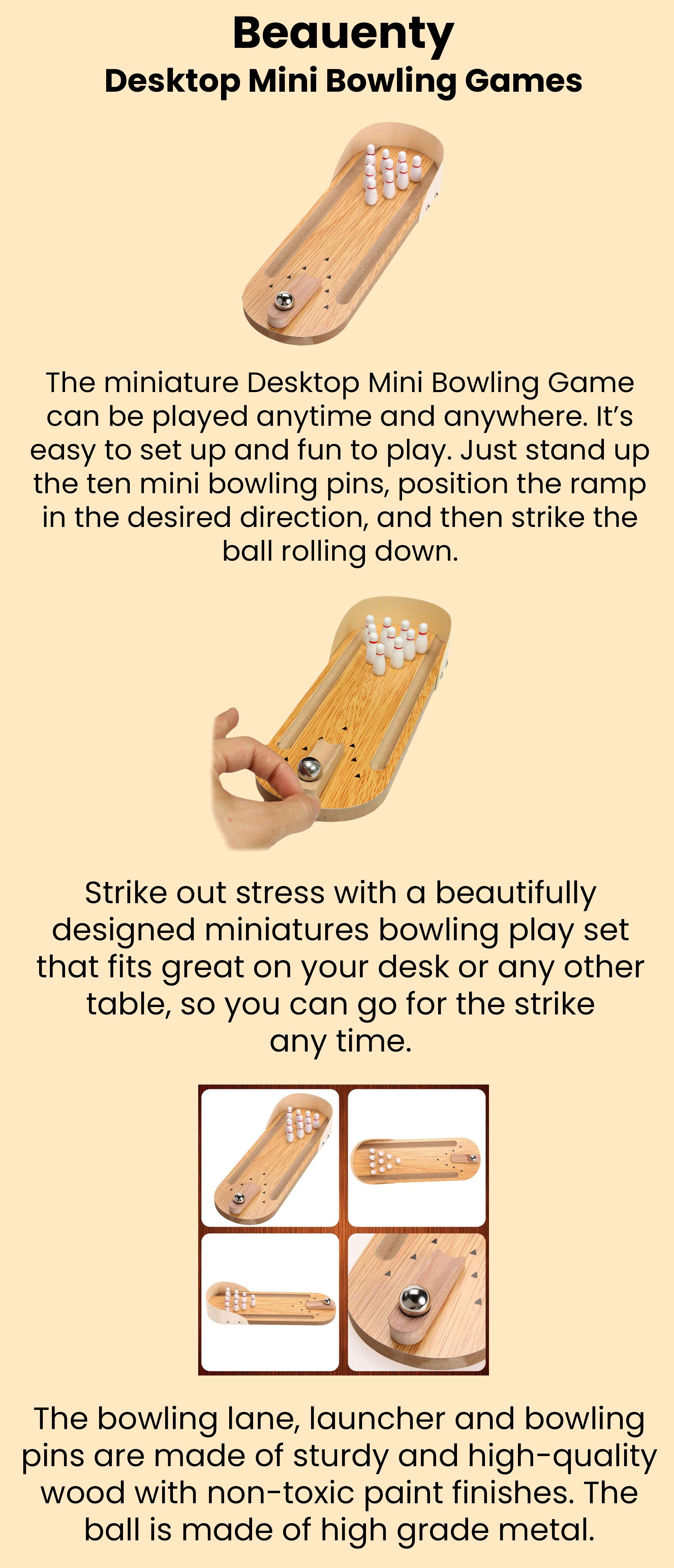 Desktop Mini Bowling Games