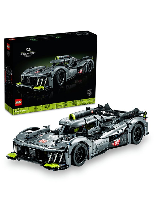 LEGO 42156 Technic PEUGEOT 9X8 24H Le Mans Hybrid Hypercar Building Toy Set (1775 Pieces)