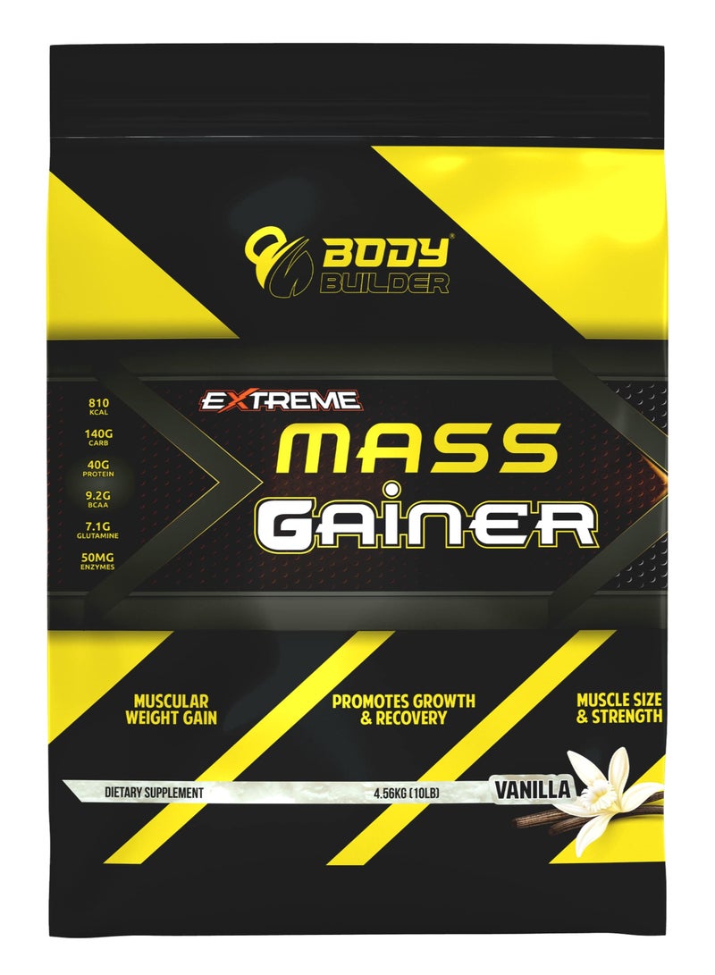 Body Builder Extreme Mass Gainer Weight Gainer Vanilla Flavor 10 Lb