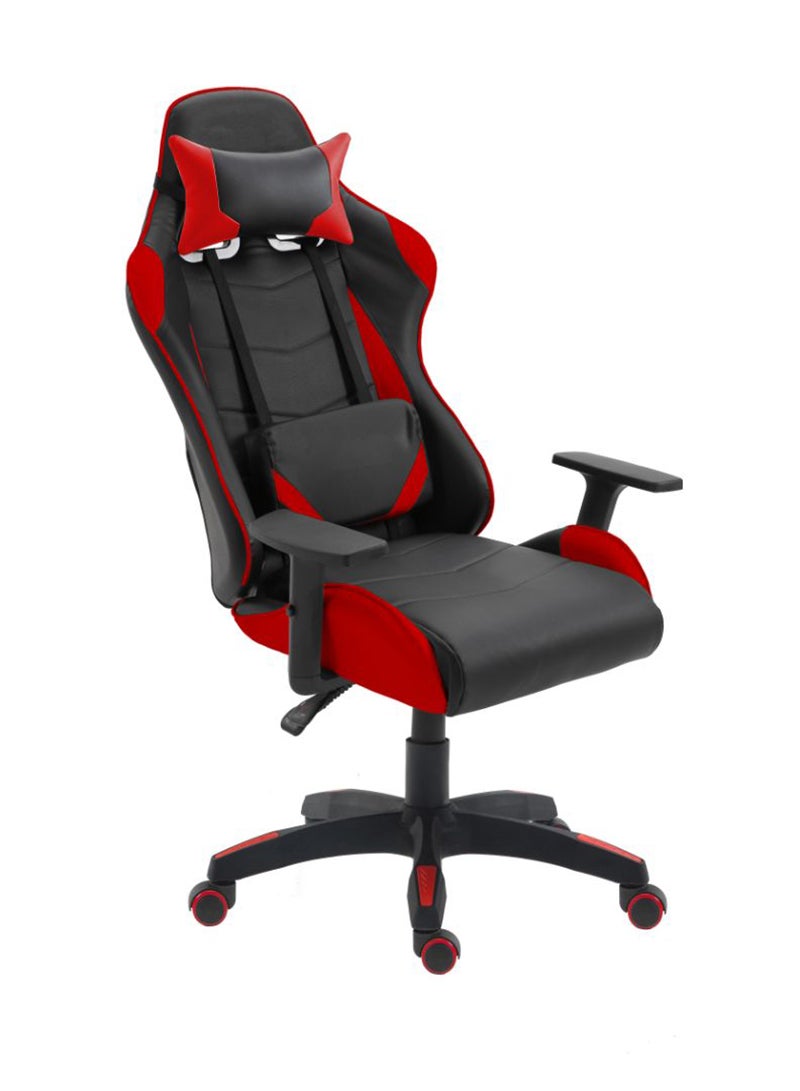 Mahmayi High-Back Height Adjustable Gaming Chair with Ergonomic Swivel & Tilt Tension Adjustment - Red