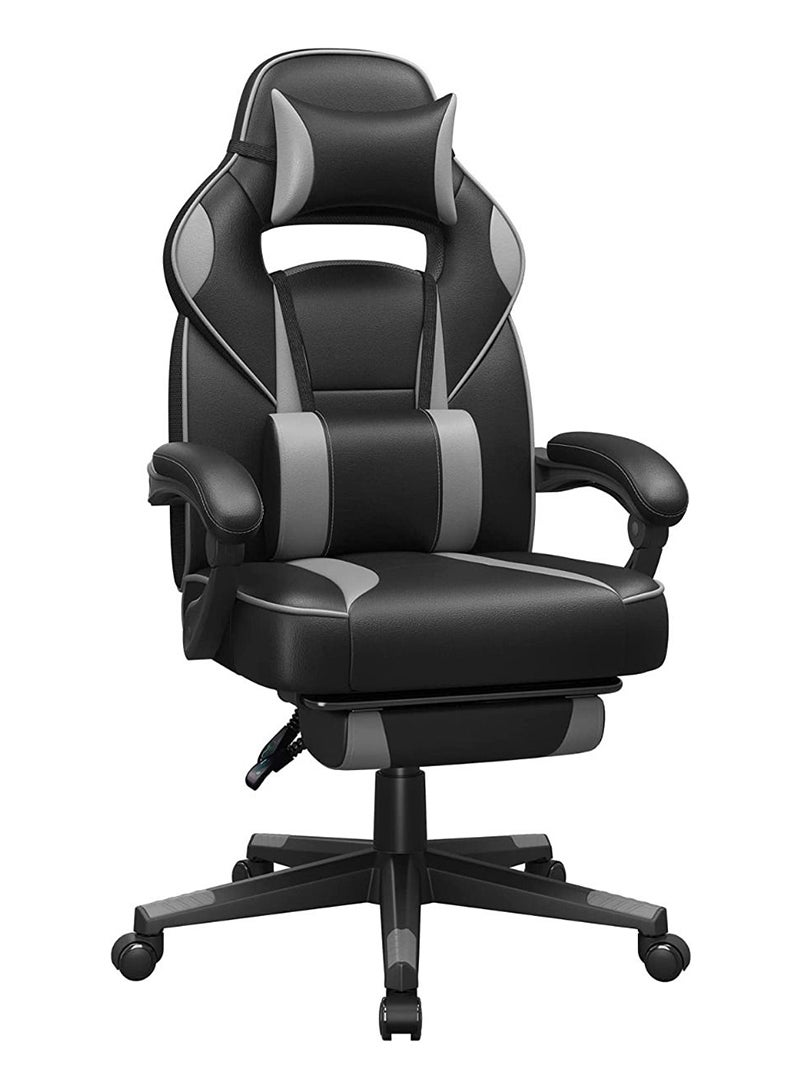 SONGMICS Black and Grey OBG073B03 Stylish Gaming Chairs for Playstation, Office, Gaming Station, Home, Study Room