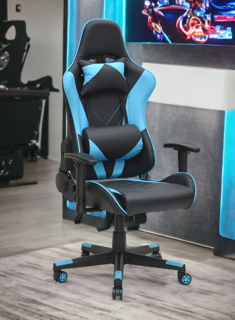 Modern Design Best Executive Gaming Chair Video Gaming Chair For Pc With Fully Reclining Back And Headrest And Footrest For ADULTS (1006-BLUE/BLACK)