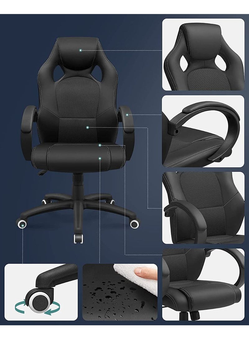 Songmics Black Obg56B New Era Gaming Chairs for Playstation, Office, Gaming Station, Home, Study Room