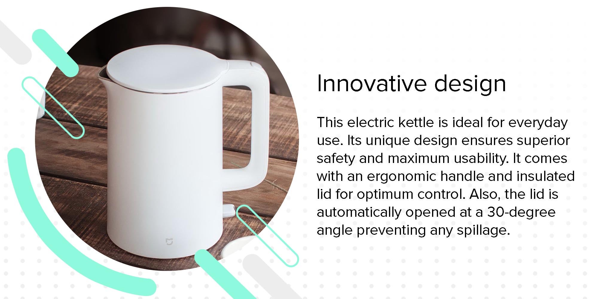 Automatic Power-Off Electric Kettle White