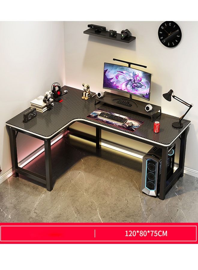 Computer and Multifunction Table Home Office Workstation with Storage Rack 120X100 cm (Right Corner)