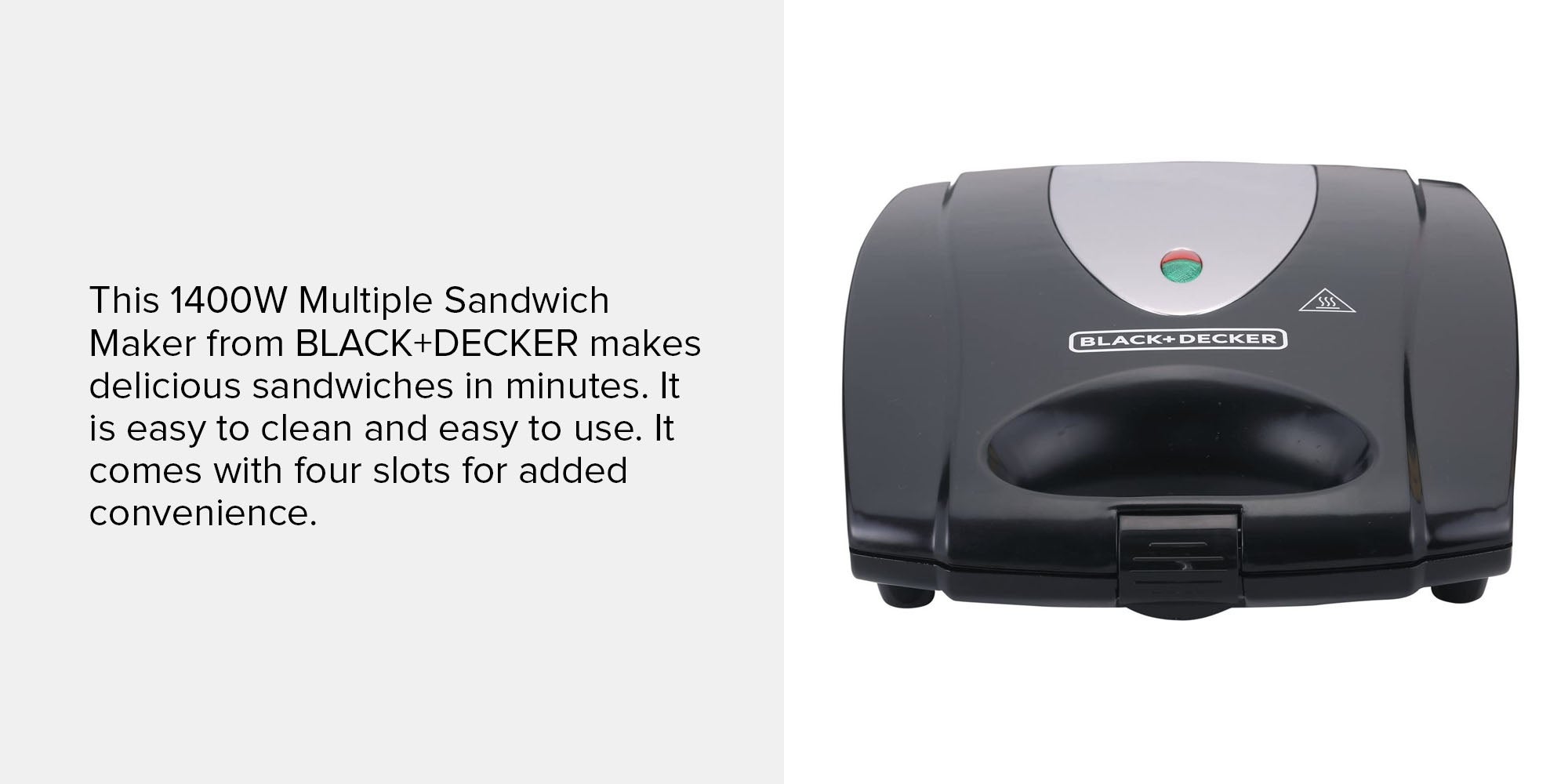 Multiple sandwich maker - 1400w, TS4080 1400.0 W TS4080-B5 Black/Grey