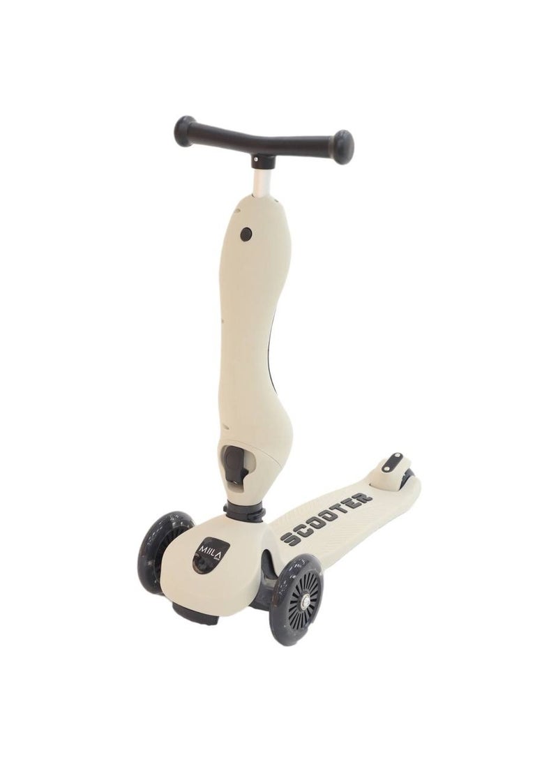 Scooter 2 In 1 Grey From 1 Year Till 5 Years Wheels With Led Light