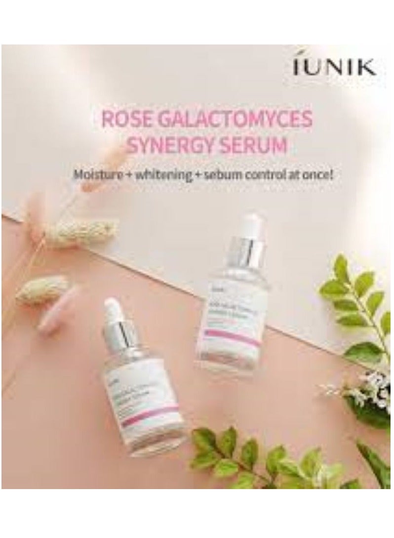 Rose Galactomyces Synergy Vegan Face Serum 1.69 Fl Oz Naturally Fermented Rose Water Hydrating Ampoule Serum Deep Moisturizing Pore Minimizing Alcohol-free Chemical-free Korean Skincare