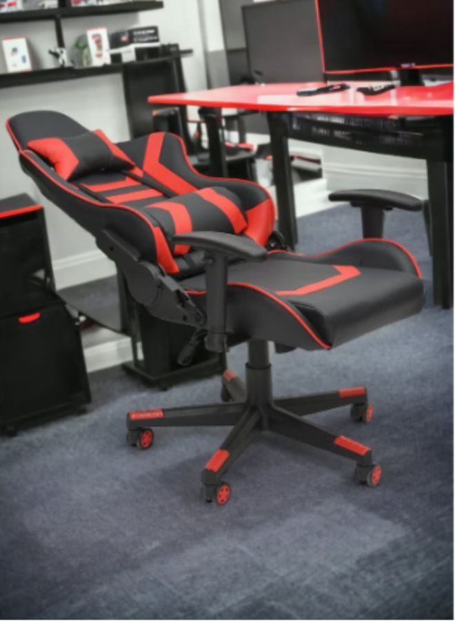 Modern Design Best Executive Gaming Chair Video Gaming Chair For Pc With Fully Reclining Back And Headrest And Footrest RED-BLACK