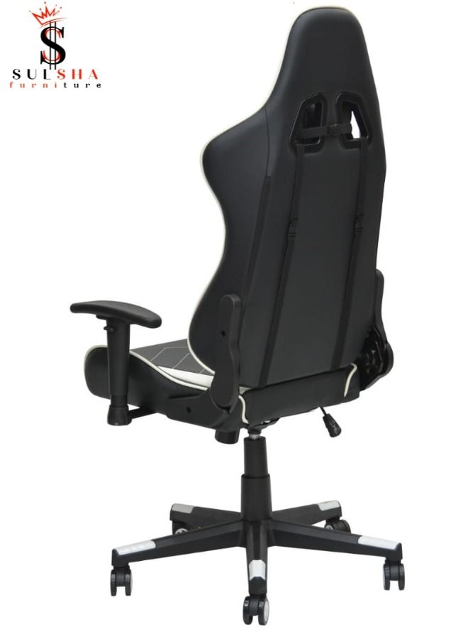 Executive Ergonomic Computer Desk Chair for Office and Gaming with headrest back comfort and lumbar support Black