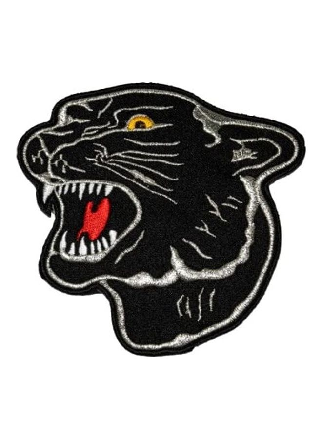 panther Leopard DIY Applique Embroide Sew Iron On Patch Black/White 0.1inch