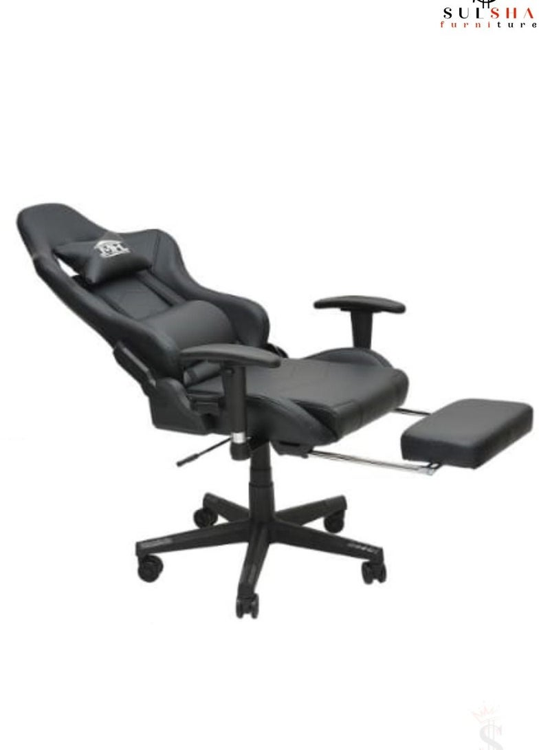 Executive Ergonomic Computer Desk Chair for Office and Gaming with headrest back comfort and lumbar support Black