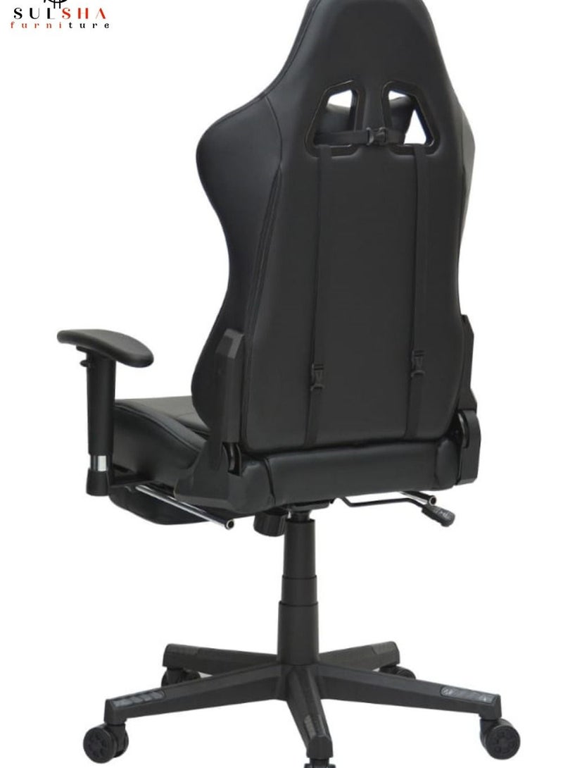 Executive Ergonomic Computer Desk Chair for Office and Gaming with headrest back comfort and lumbar support Black