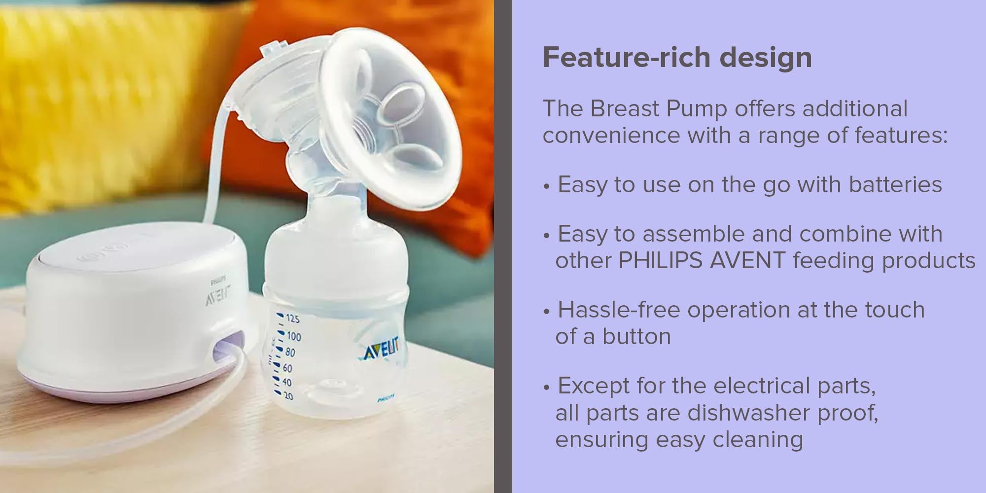 Lightweight Innovative Single Electric More Comfort Breast Pump For Extra Convenience