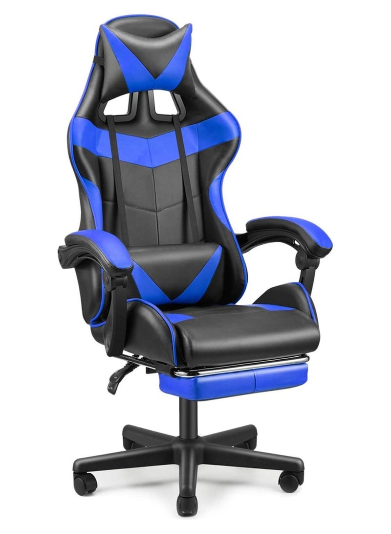 Gaming Chair Racing Style Office Chair Adjustable High Back Ergonomic Computer Desk Chair with Retractable Arms and Footrest