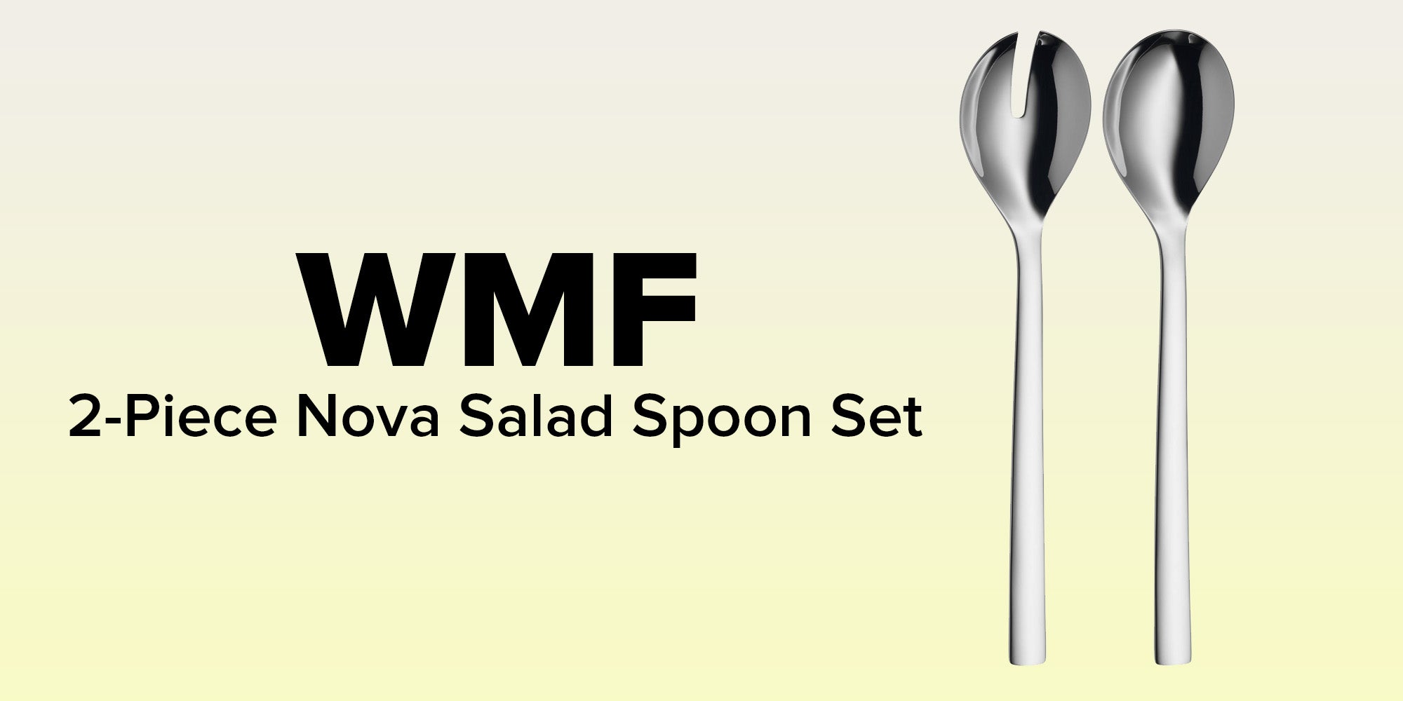 2-Piece Nova Salad Spoon Set Silver 30cm