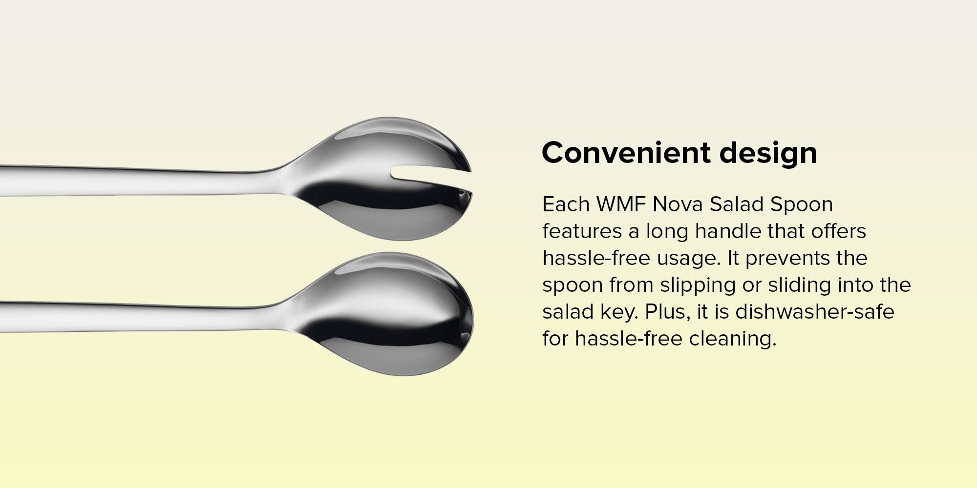 2-Piece Nova Salad Spoon Set Silver 30cm