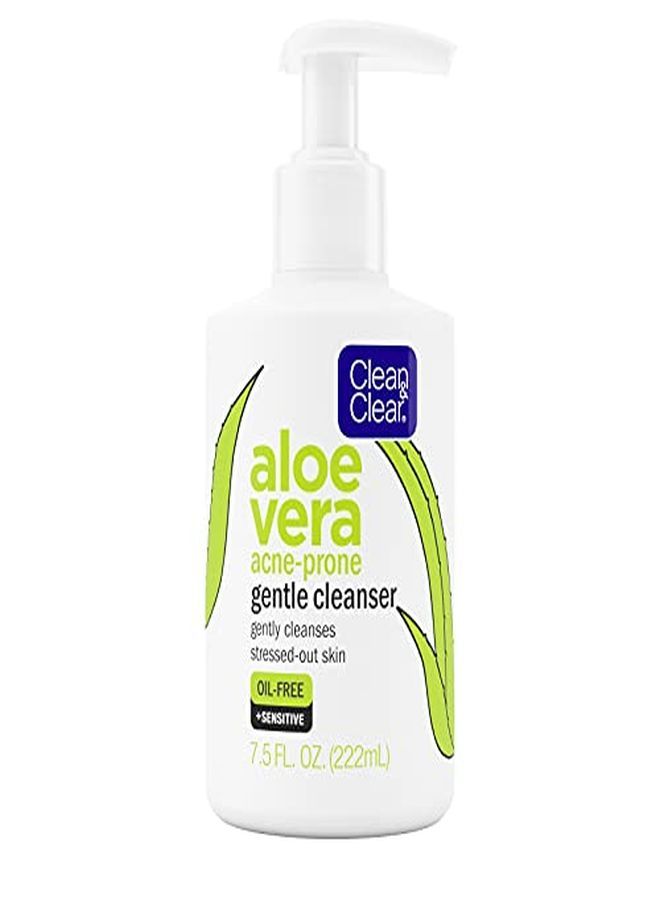 Aloe Vera Gentle Facial Cleanser For Acneprone & Sensitive Skin Oilfree Daily Face Wash With Aloe Vera Vegan No Animal Testing Paraben Soap & Dyefree 75 Fl Oz