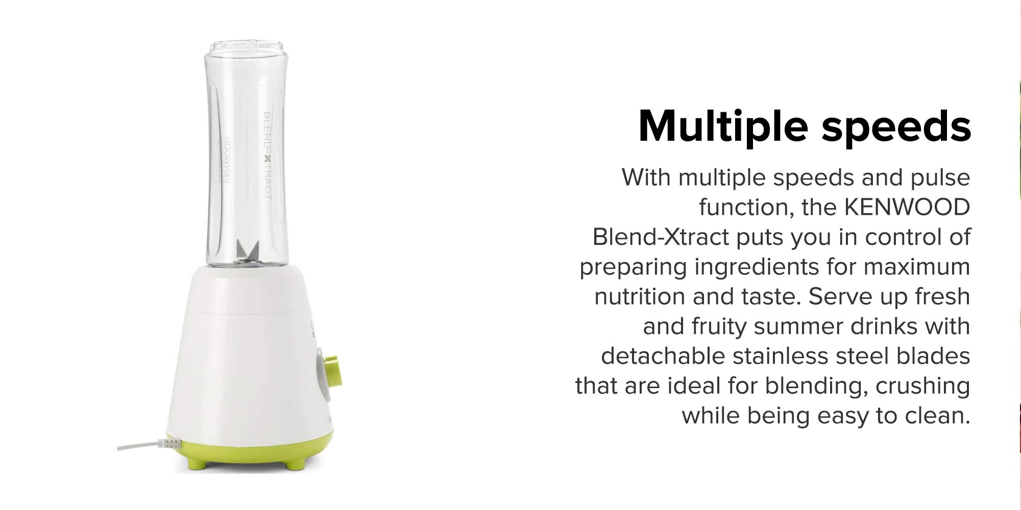 Smoothie Maker Is Designed For Quick And Easy Preparation Of Delicious Smoothies, Shakes, And Other Beverages. With Its Powerful Motor And Convenient Features, It Is Perfect For Those Who Lead An Active Lifestyle And Enjoy Fresh, Homemade Drinks 600 ml 300 W SMP060WG White/Green