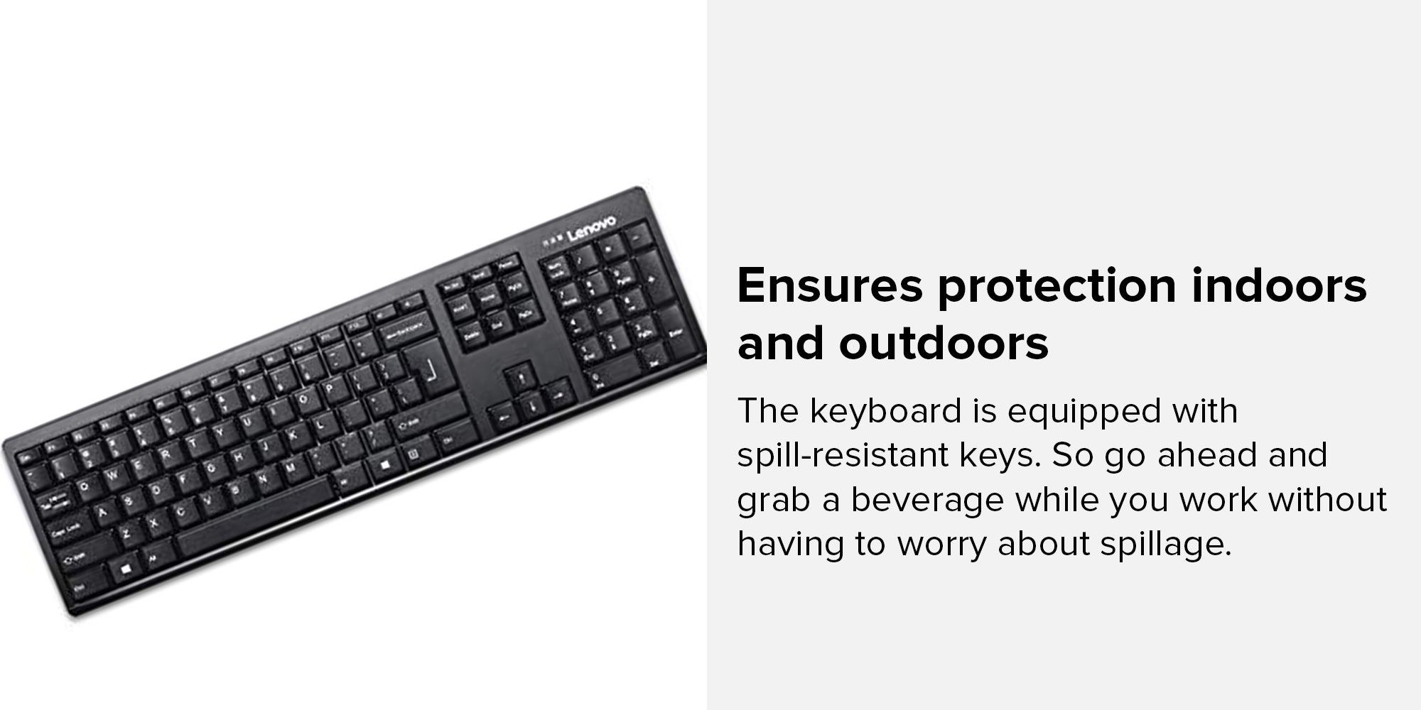 Wireless Keyboard Mouse Combo Black