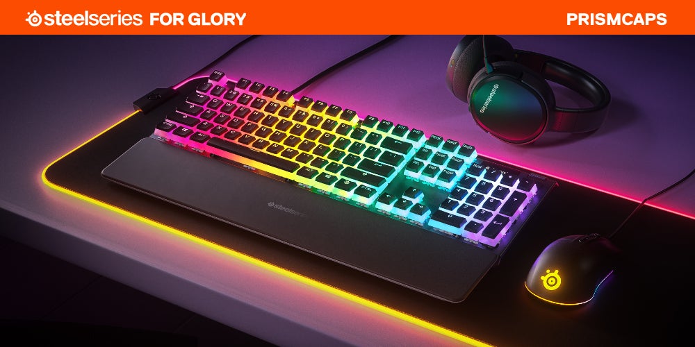 PrismCaps – Double Shot Pudding-style Keycaps – Durable PBT Thermoplastic – Compatible with Most Mechanical Keyboards – MX Stems – Black (US Layout)