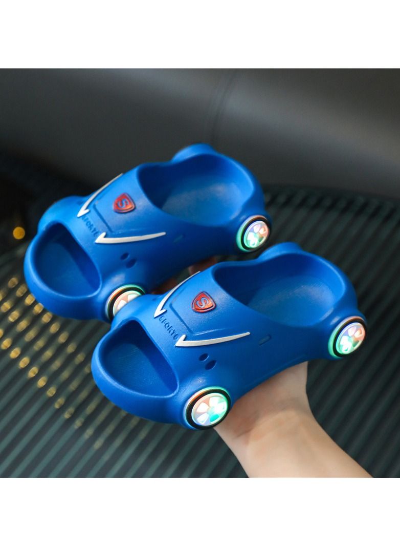 Luminous And Illuminated Sports Car Soft Sole Anti Slip Slippers With Light