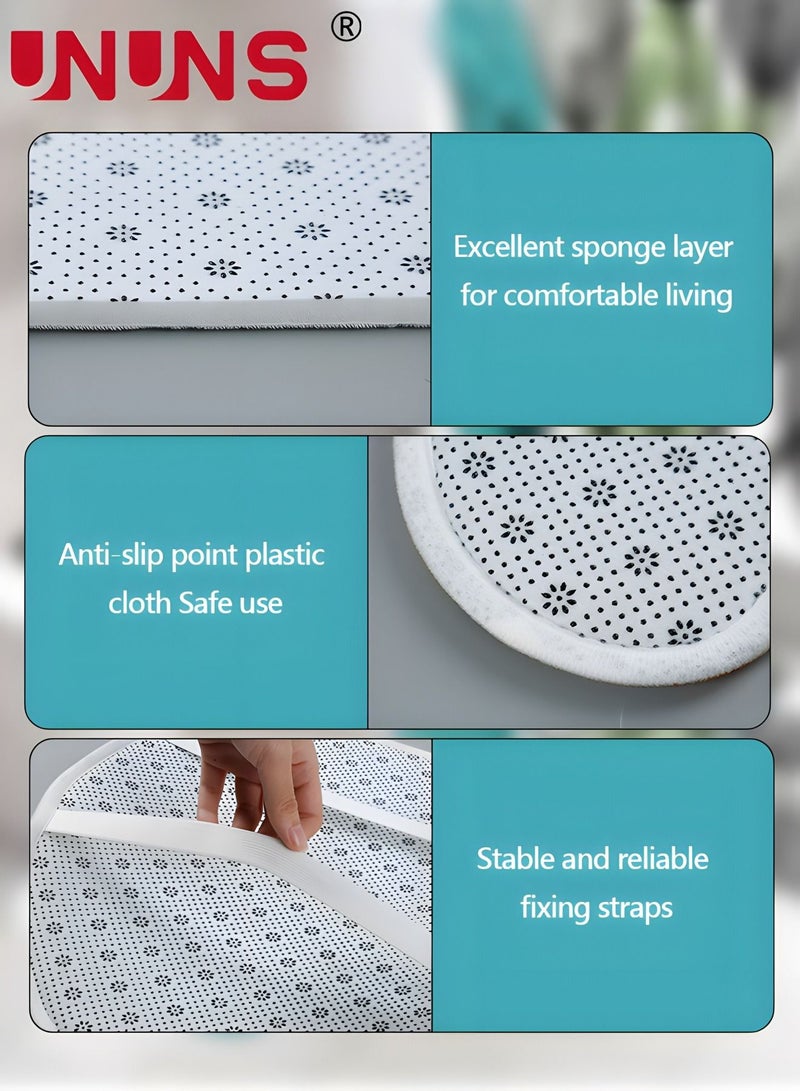 4PCS Printed Shower Curtain Set with Non-Slip Rugs,Toilet Lid Cover And Bath Mat,Durable Waterproof Flora Shower Curtain With 12 Hooks