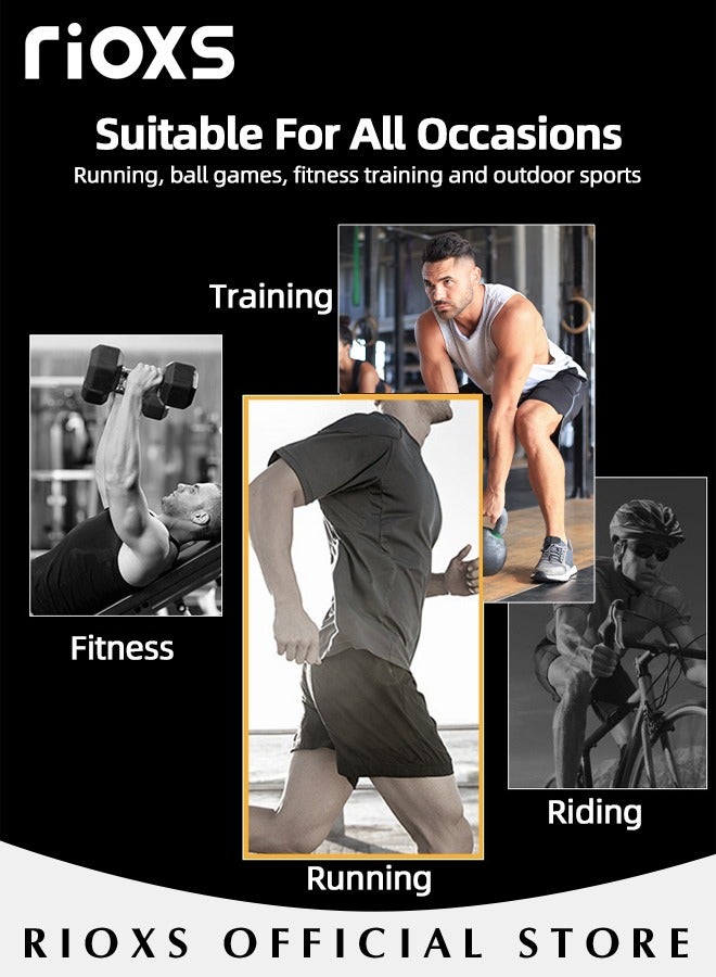 Men's Running Shorts, Athleisure Unlined Shorts, Athletic Lightweight Shorts, Breathable Quick-Drying Fitness Short Pants with Zippered Pockets, Moisture-Wicking Sports Shorts For Men, Comfzy Shorts For Exercises/ Daily Wear