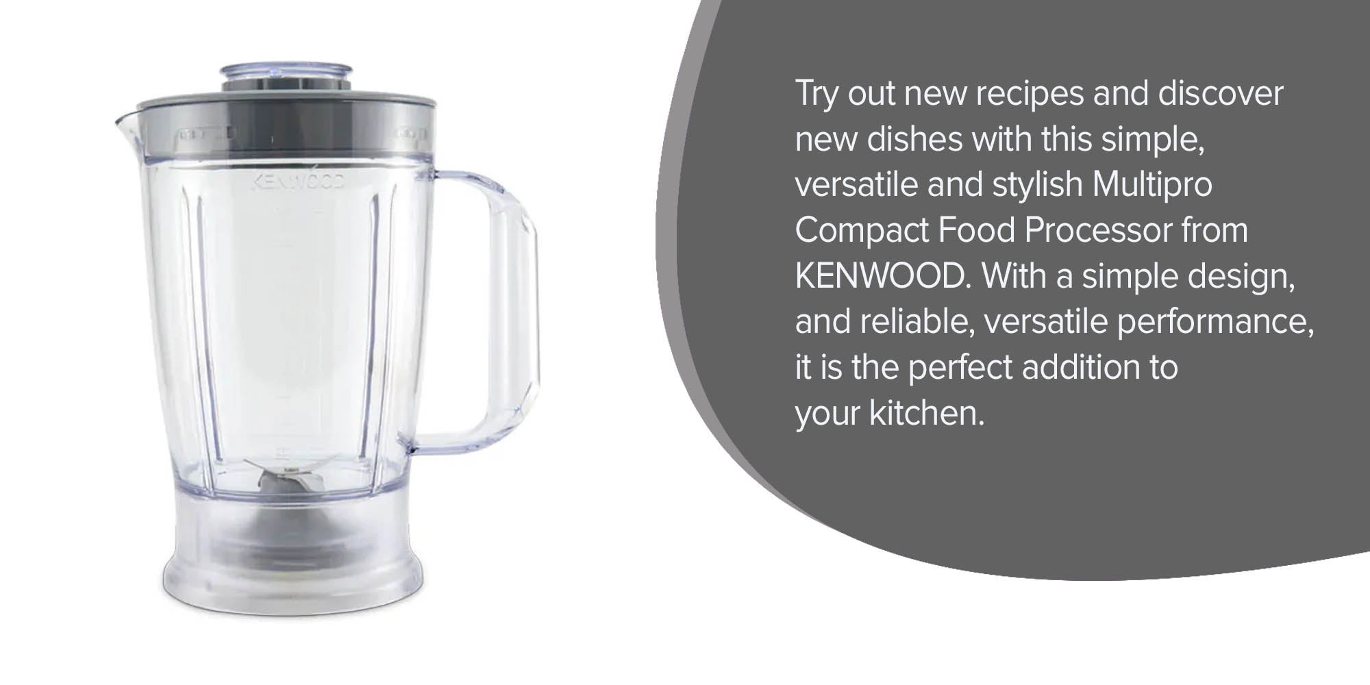 Food Processor Multi-Functional With 2 Stainless Steel Disks, Blender, Whisk, Dough Maker, Citrus Juicer 2.1 L 800 W FDP304 Silver/Clear