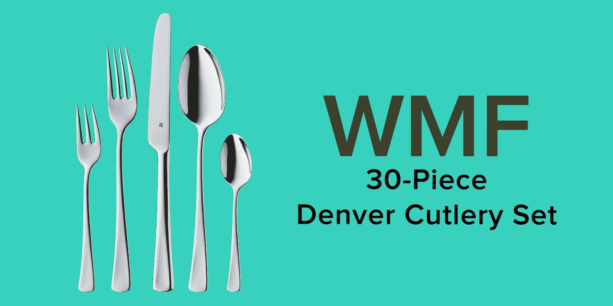 30-Piece Denver Cutlery Set Silver