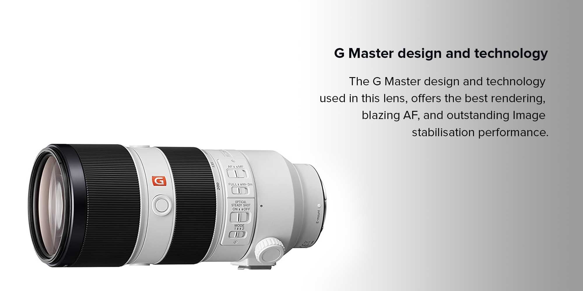 FE 70-200mm F2.8 GM OSS Digital Telephoto Lens White/Black