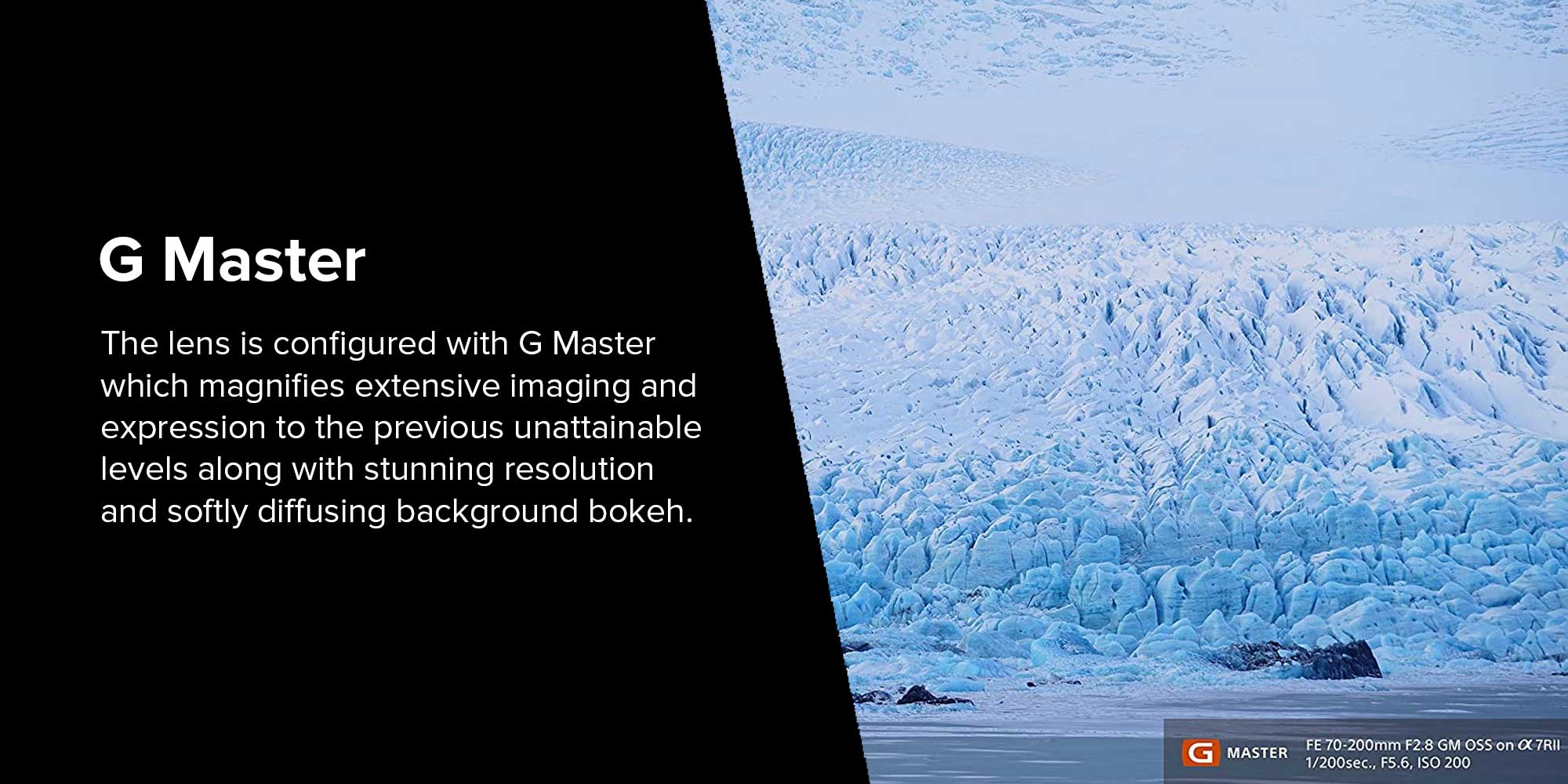 FE 70-200 mm F2.8 GM, G Master Camera Lens, SEL70200GM, Off-White Black/White