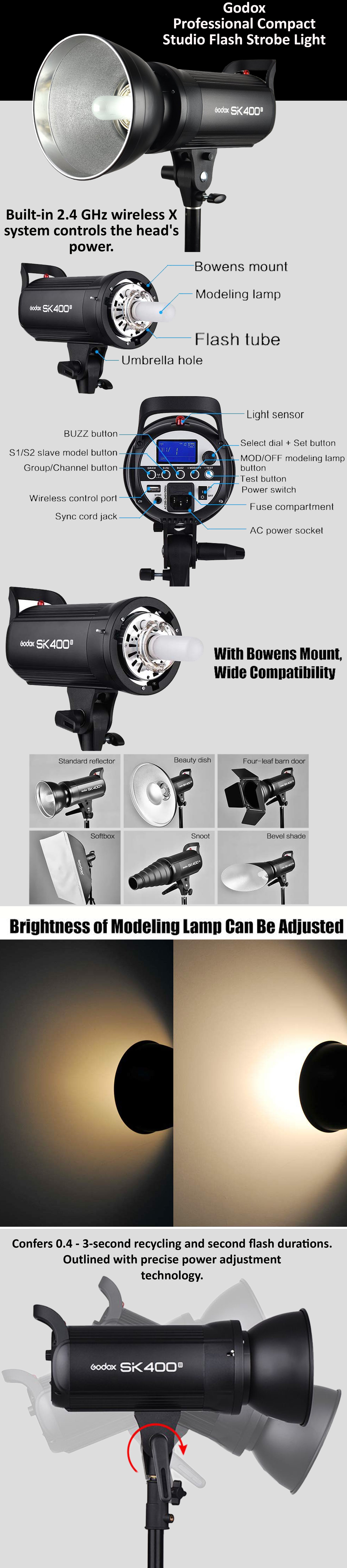 Professional Compact Studio Flash Strobe Light