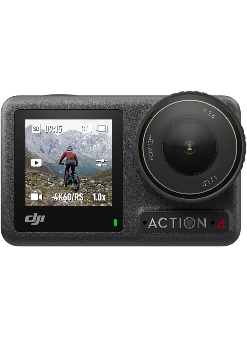 Osmo Action 4 Standard Combo - 4K/120fps Waterproof Action Camera With 1/1.3-Inch Sensor, 10-bit & D-Log M Color Performance, Long-Lasting Battery, UAE Version With Official Warranty Support