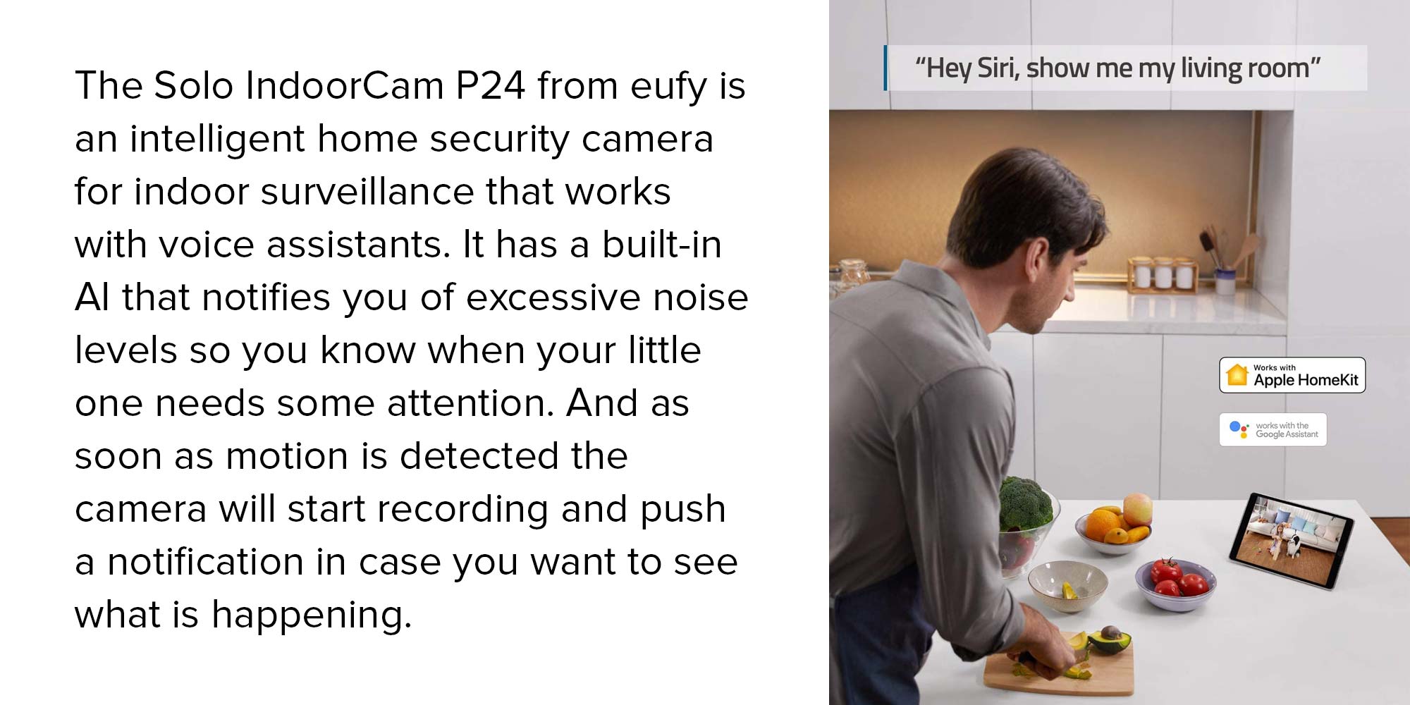 Security 2K Indoor Cam Pan & Tilt, Home Security Indoor Camera, Human and Pet AI, Works with Voice Assistants, Motion Tracking, Night Vision, MicroSD Card Required, HomeBase Not Required