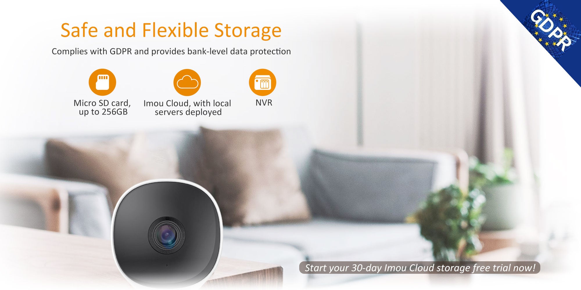 Cue 2C Baby Monitor 1080P WiFi Security Camera/Human Detection/Night Vision/Cloud/SD Card Slot