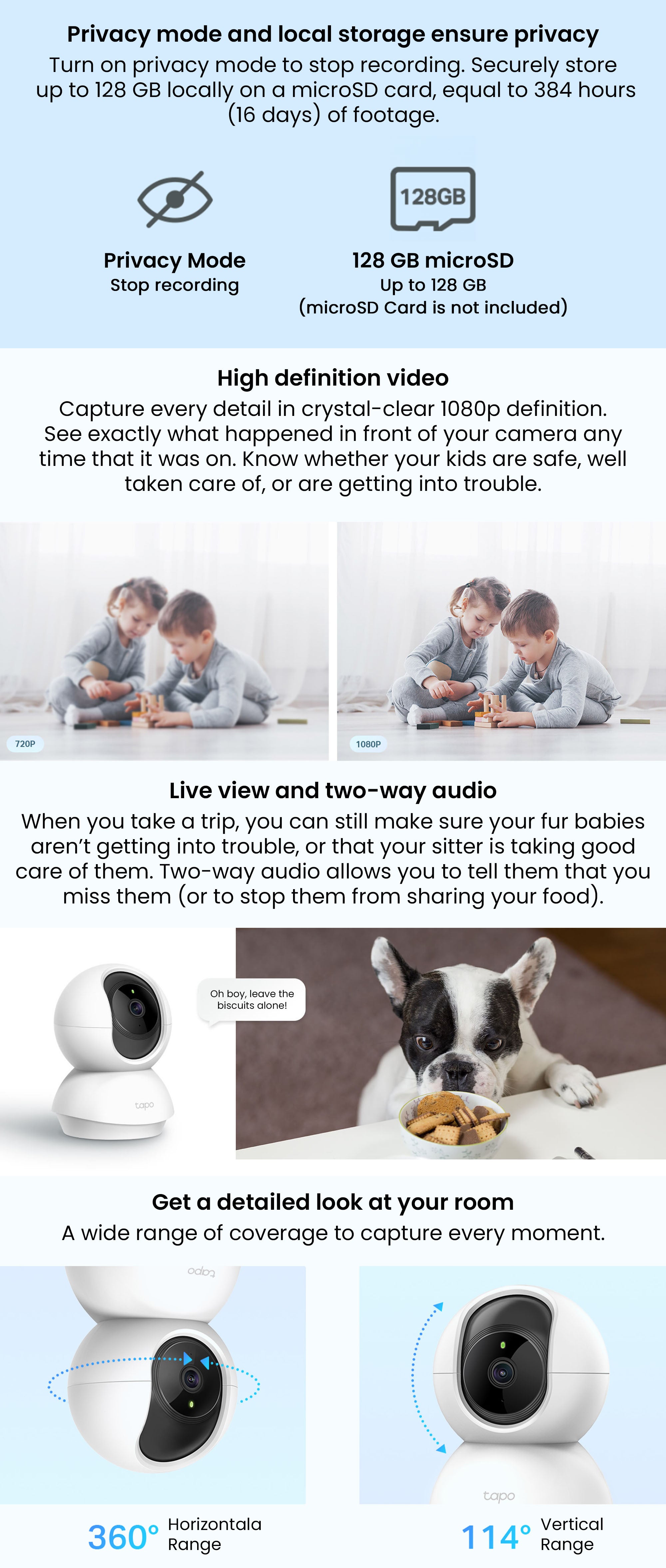 Tapo C200 Pan Tilt Home Security Wi-Fi Camera