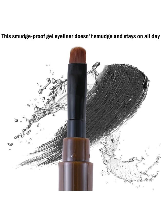 Eyeliner Waterproof Gel Eyeliner Smudge-proof Eye Liner Gel Makeup High Pigment Eye Makeup Set Easy to Apply Long-lasting For All Day