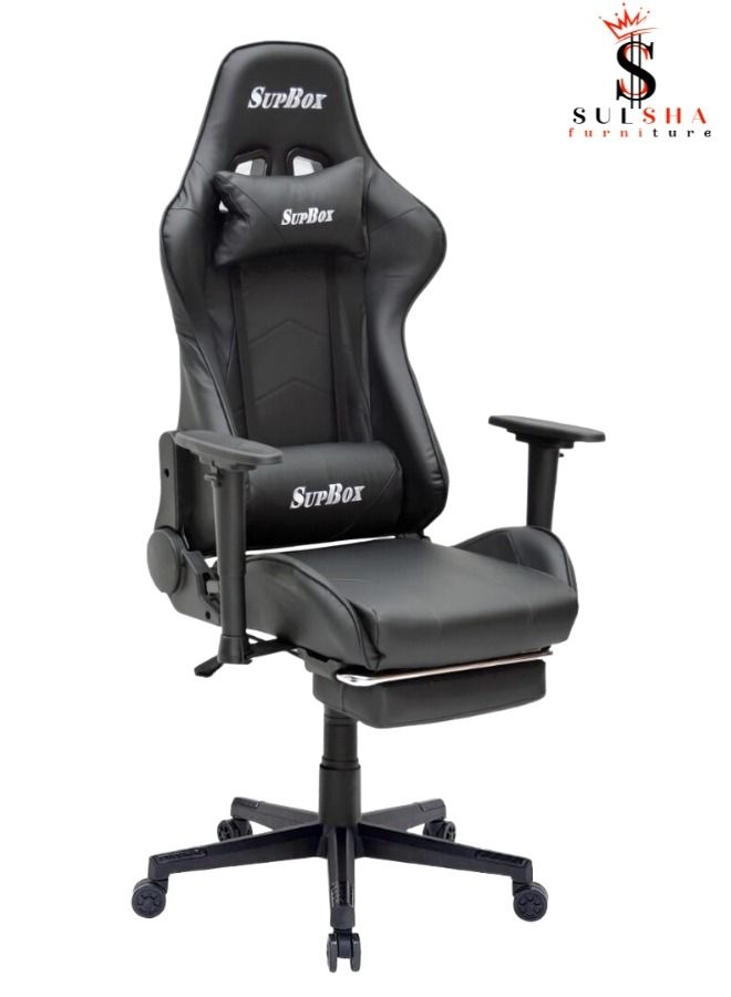 Executive Ergonomic Computer Desk Chair for Office and Gaming with headrest back comfort and lumbar support Black