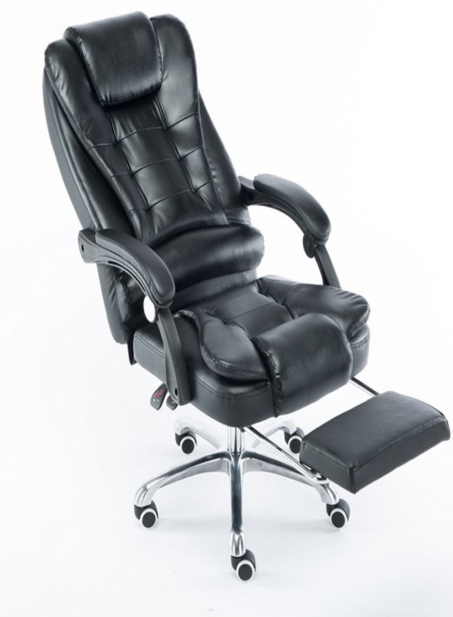 Multifunction Leather Executive Office and Gaming Chair With Footrest