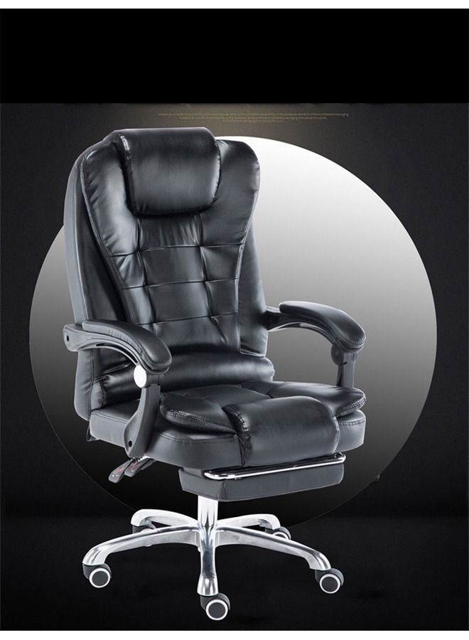 Multifunction Leather Executive Office and Gaming Chair With Footrest