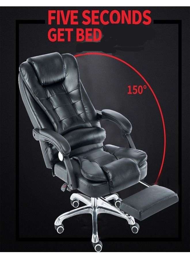 Multifunction Leather Executive Office and Gaming Chair With Footrest