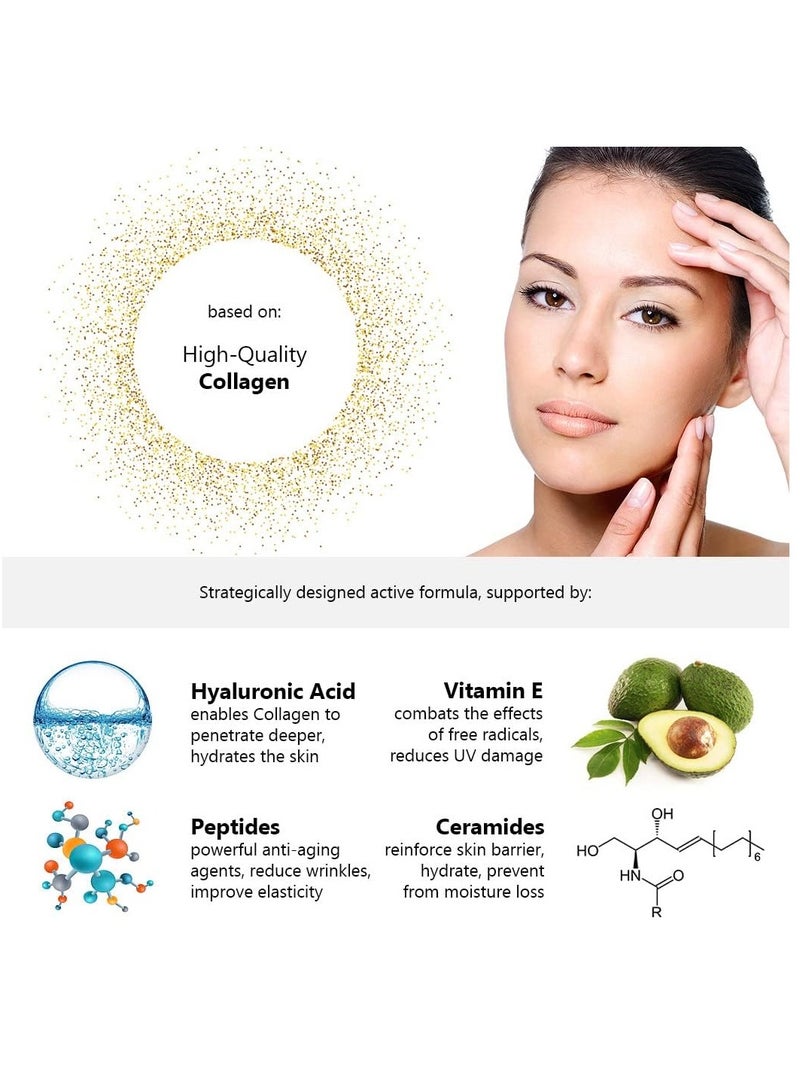 Highly Concentrated Collagen Serum with Hyaluron, Vitamin E, Peptides, Ceramides 30ml